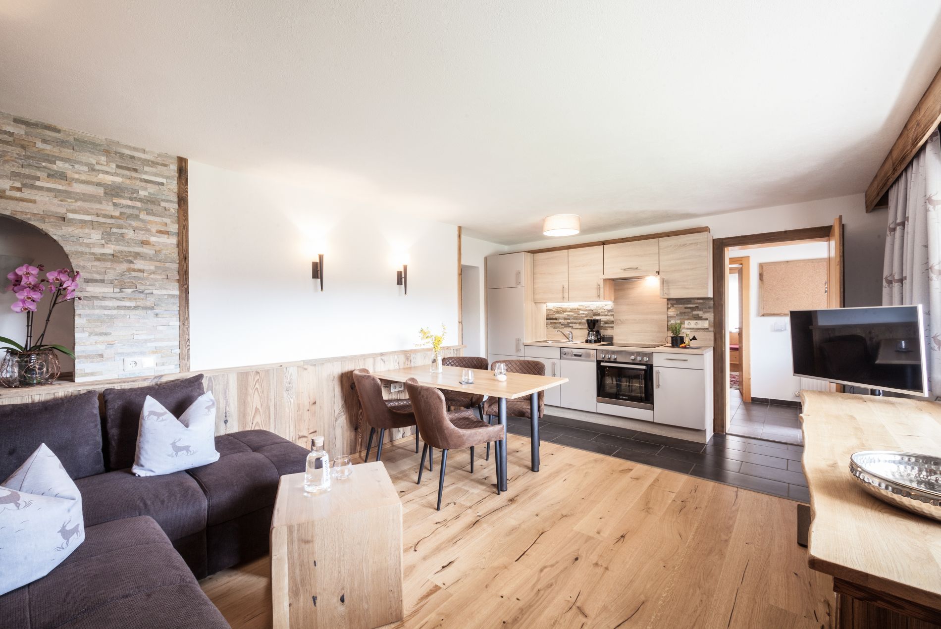Ferienwohnung Gaistal – Wohnküche